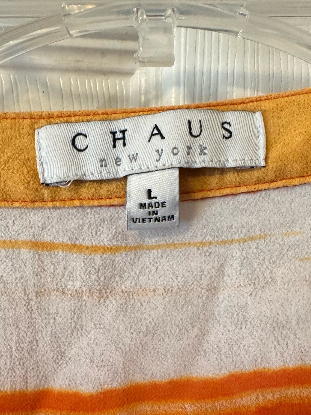 Chaus Multicolor Striped Button-Front Tunic - Orange, Blue, Purple, Black - Picture 3 of 5